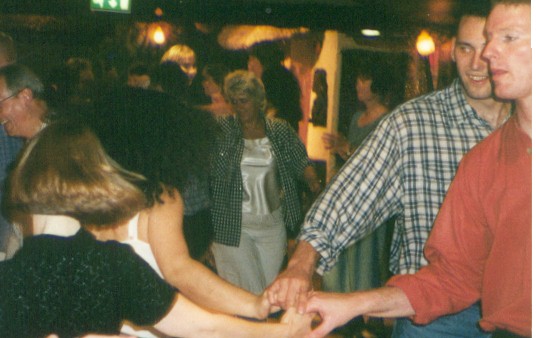 dancers dance a right hand star figure